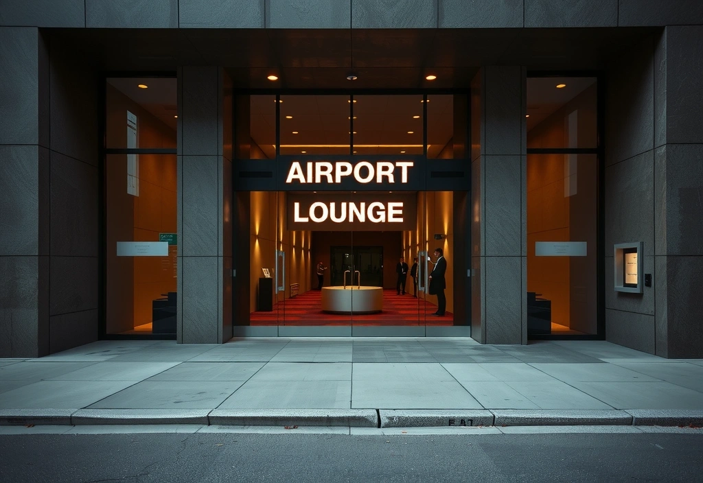 Airport lounge entrance